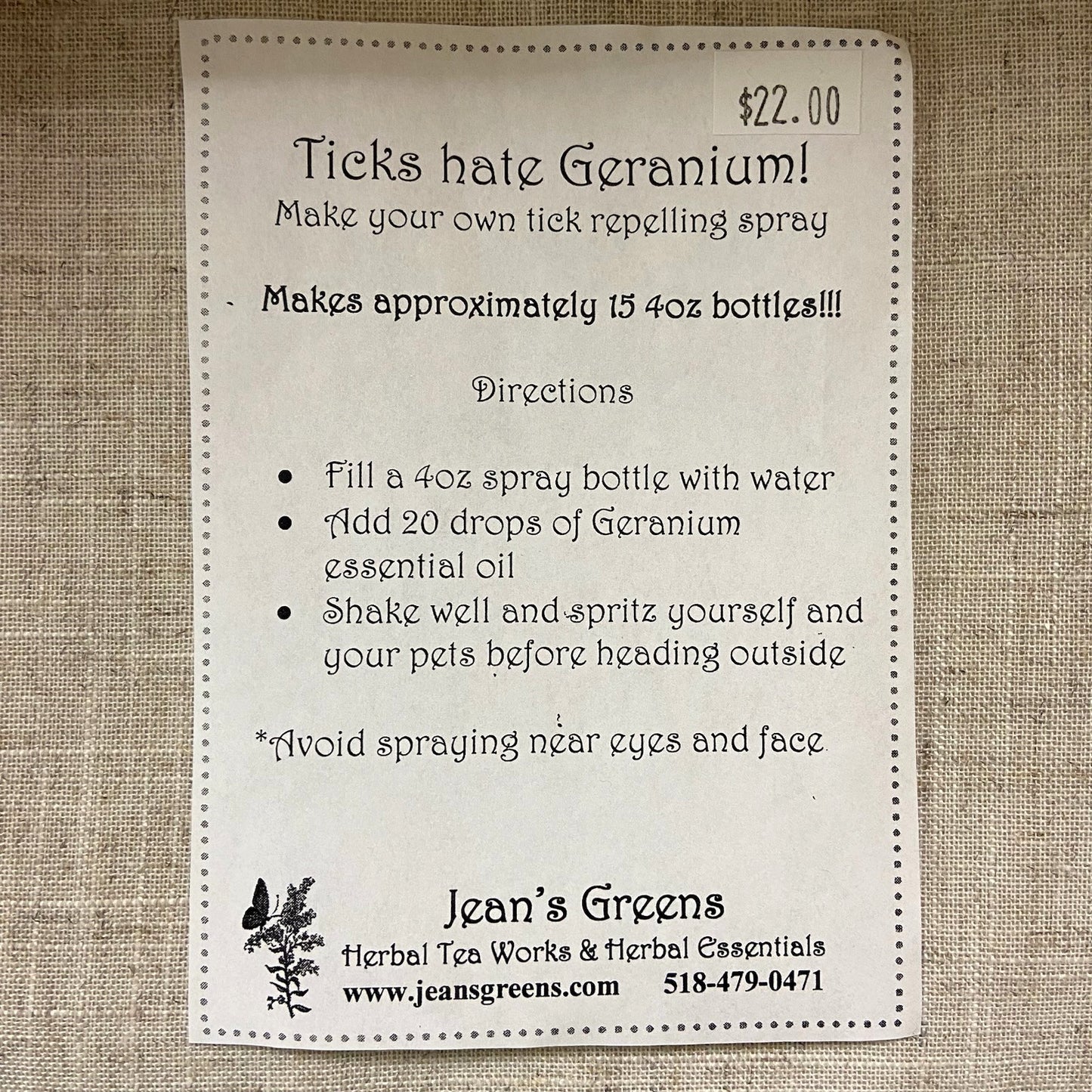 Tick Repellent Spray