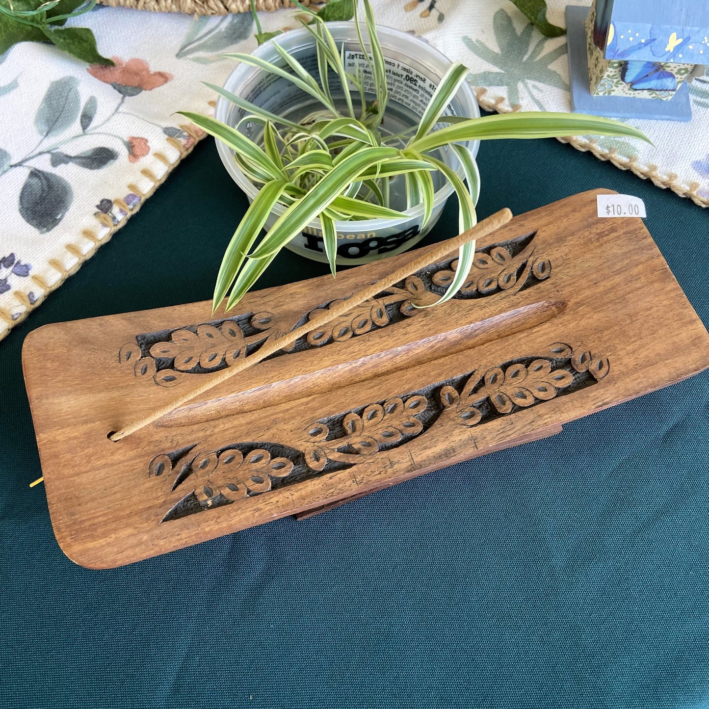 Large Wood Incense Holder