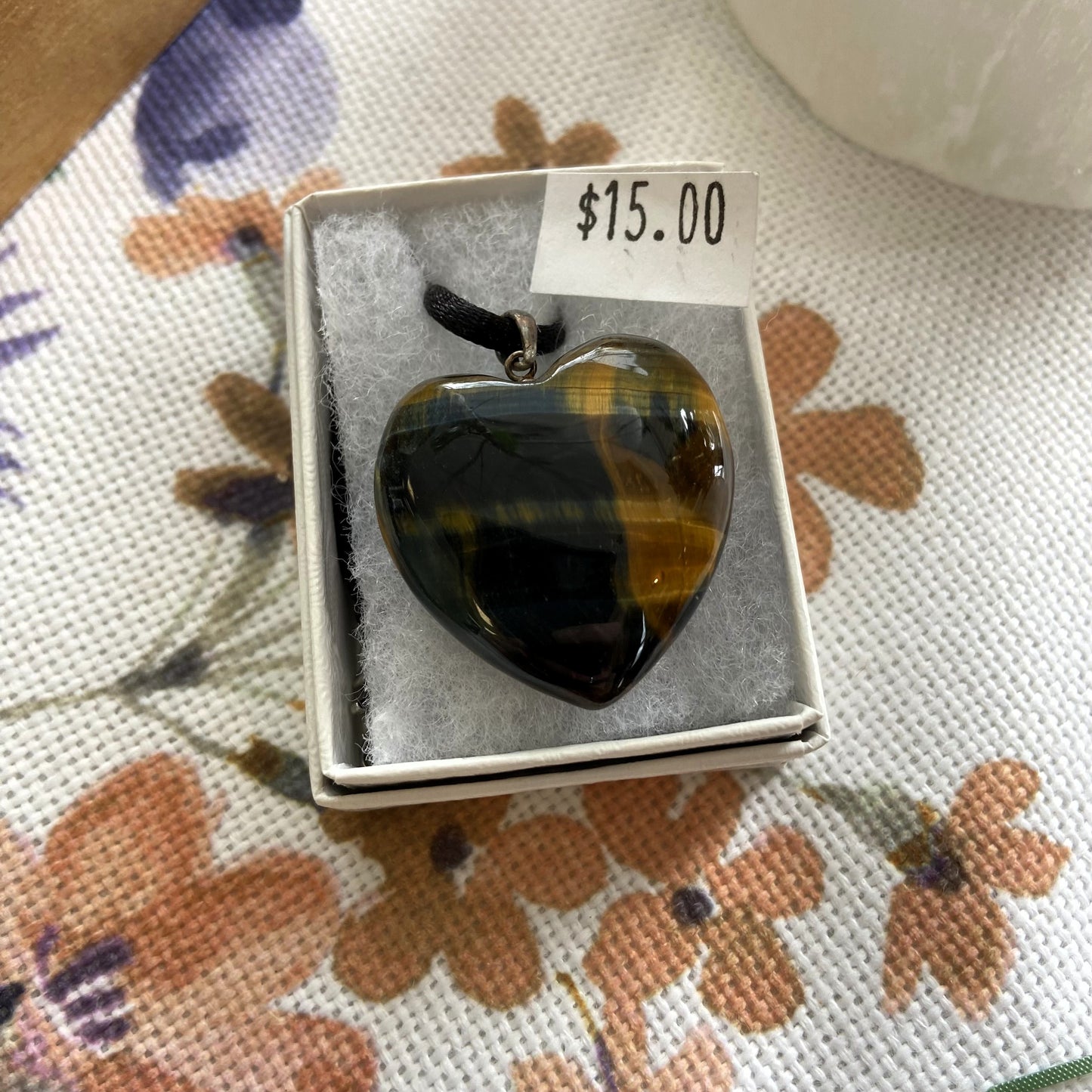 Blue Tiger’s Eye Heart Necklace – Strength, Clarity, and Grounded Beauty