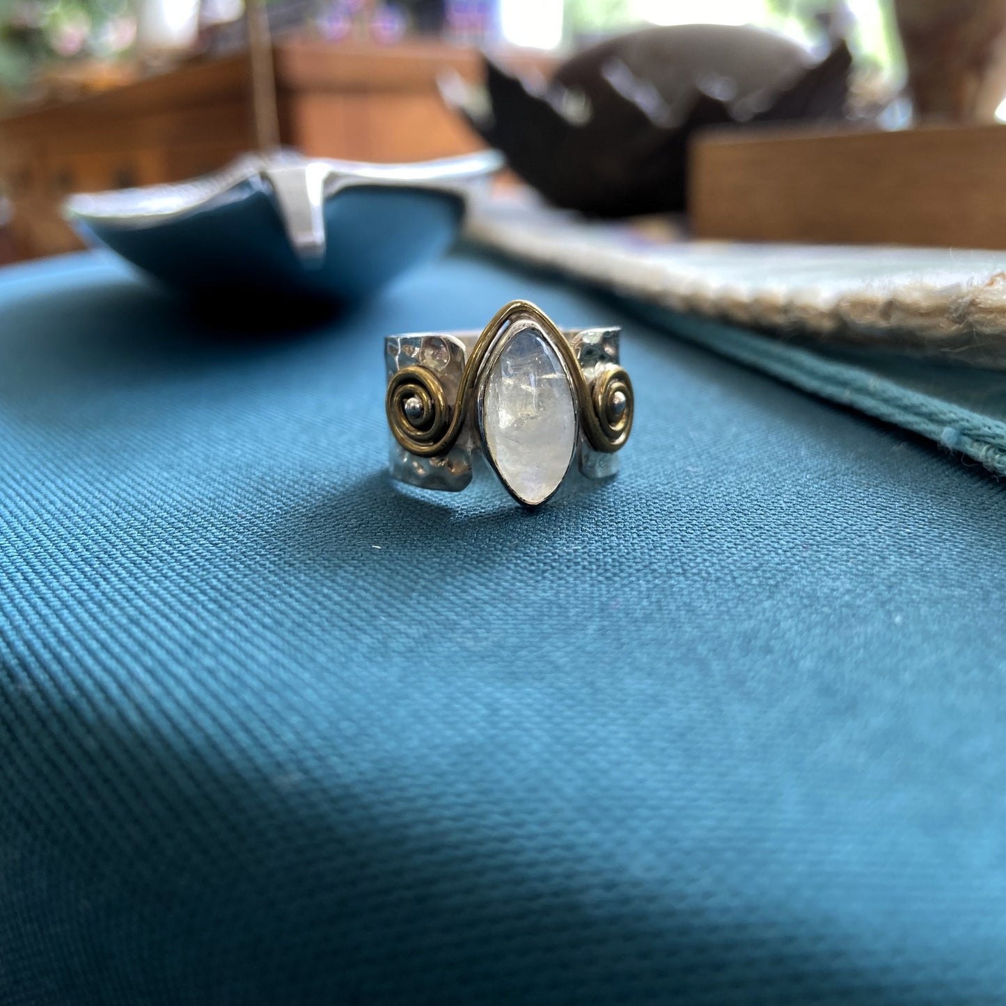 Marquise Moonstone Ring