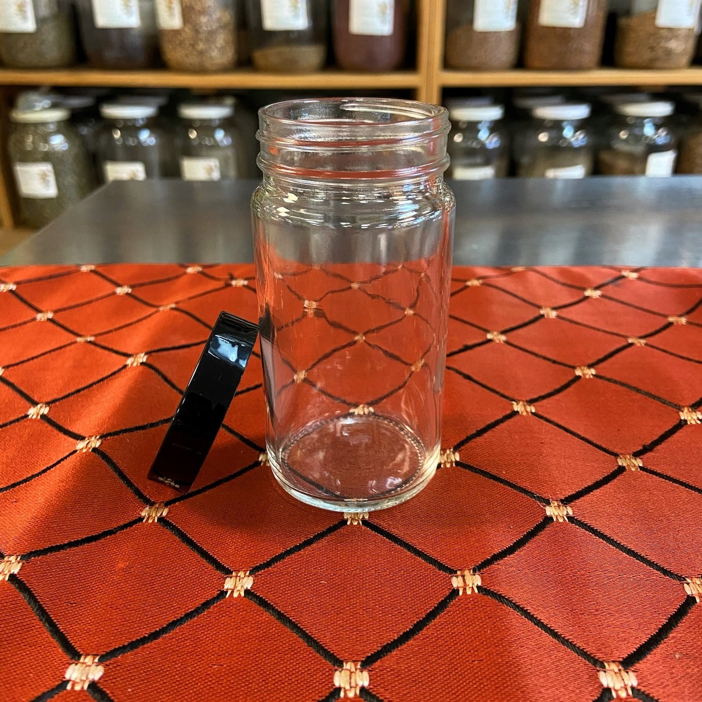 Clear Glass Spice Jars