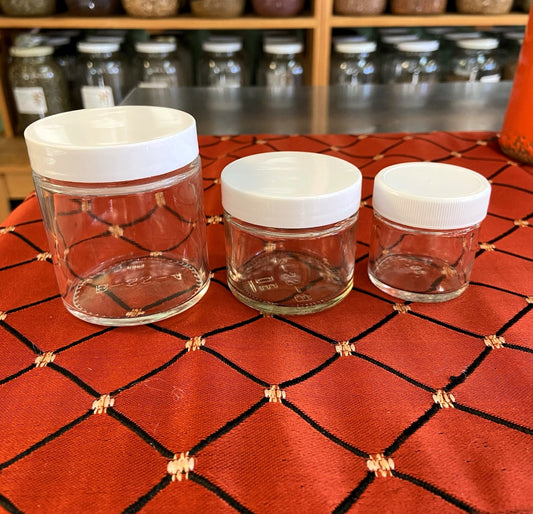 Clear Glass Cream Jars
