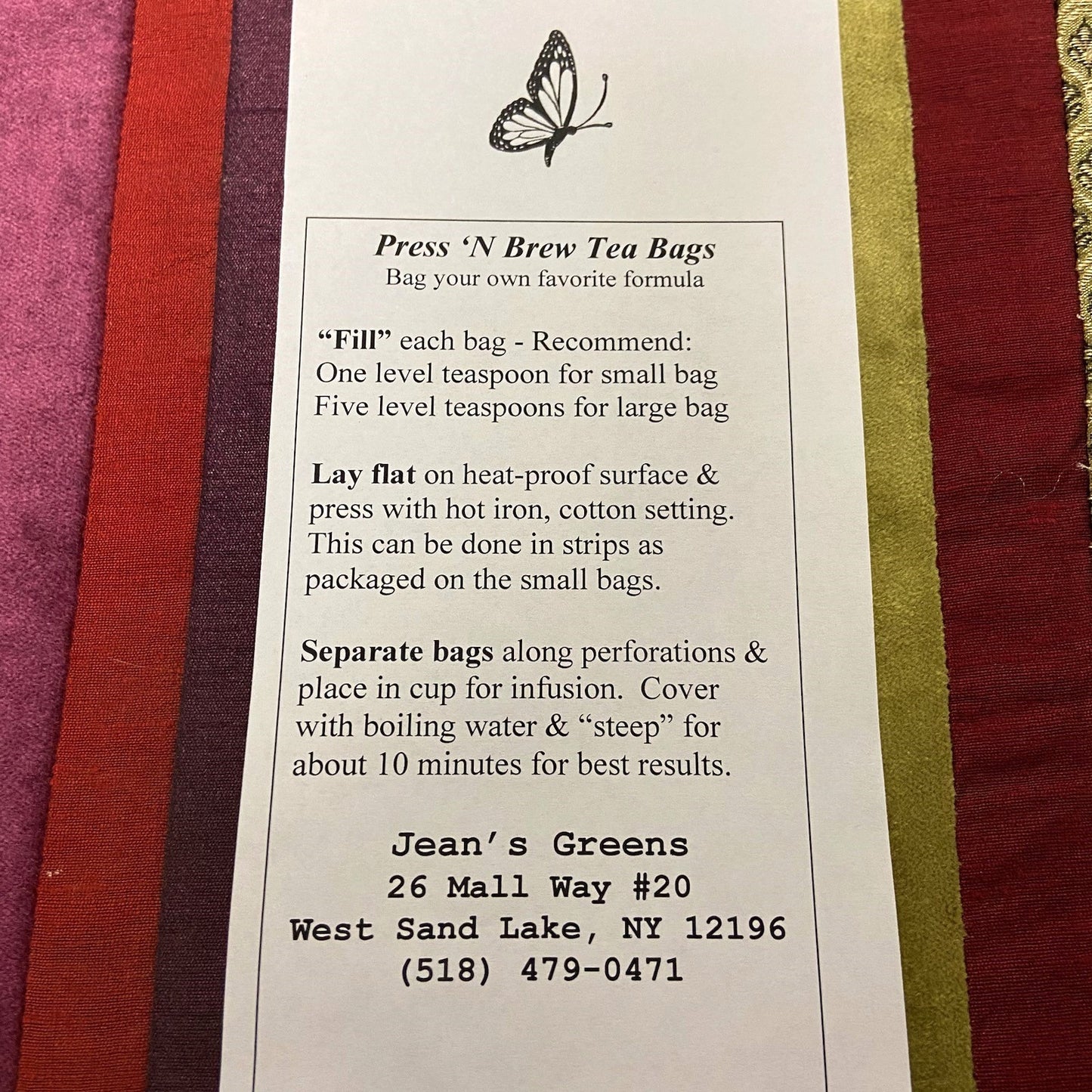 Press n' Brew Tea Bags