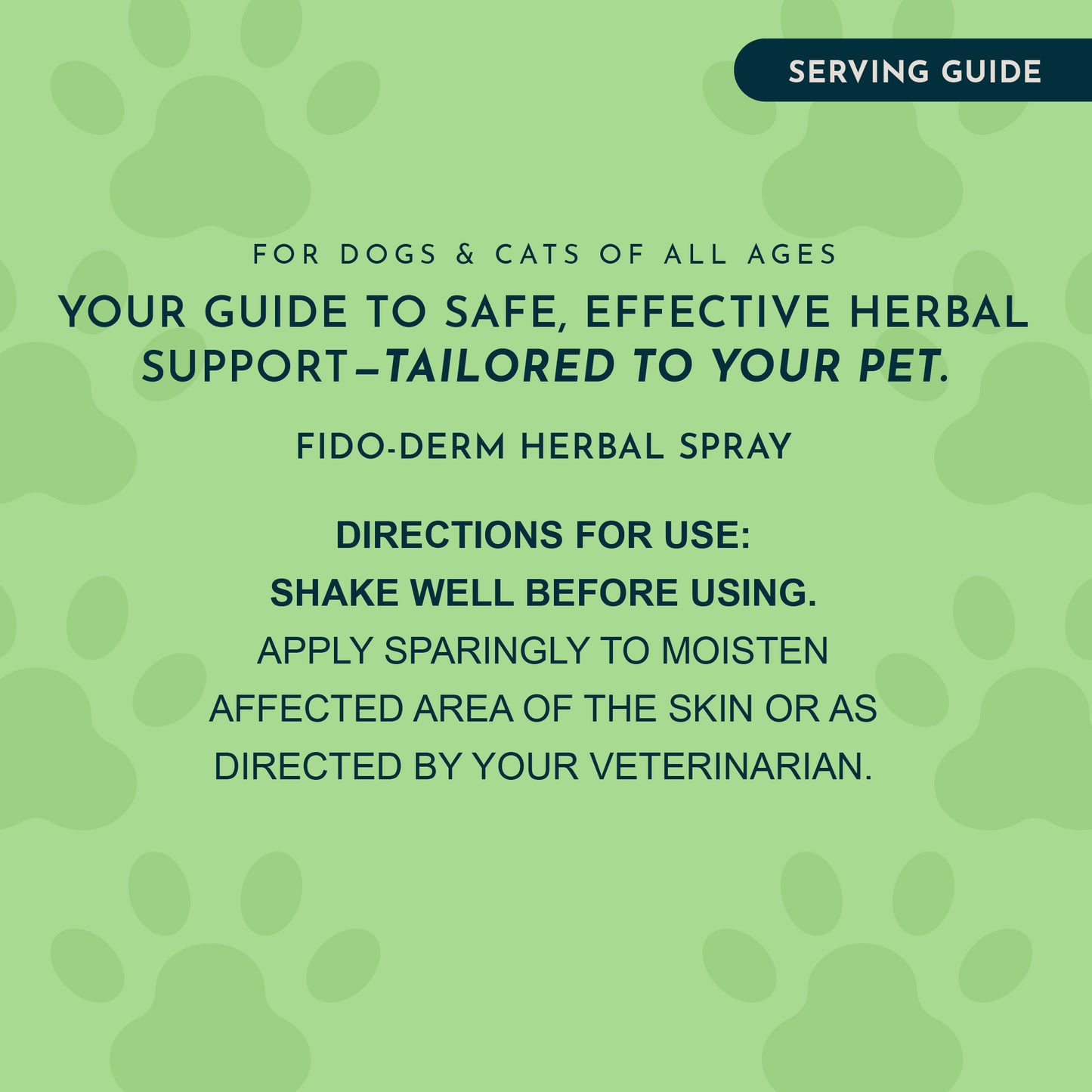 Animal's Essentials, Fido Derm Herbal Spray