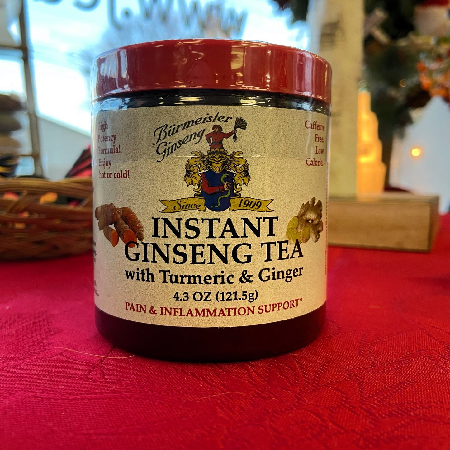 Instant American Grown Ginseng Tea w. Turmeric & Ginger