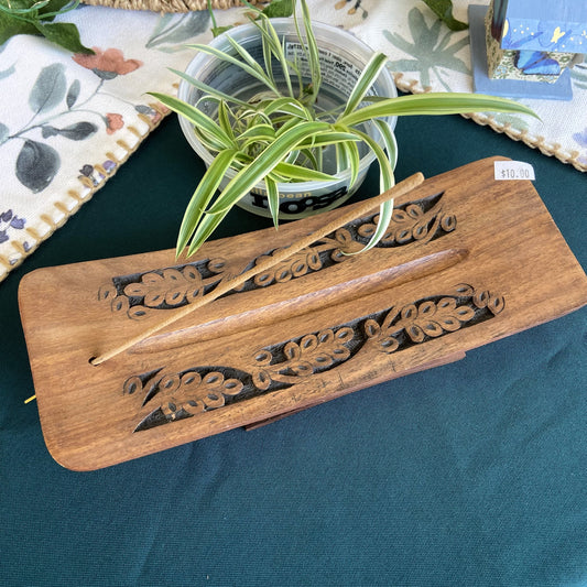 Large Wood Incense Holder