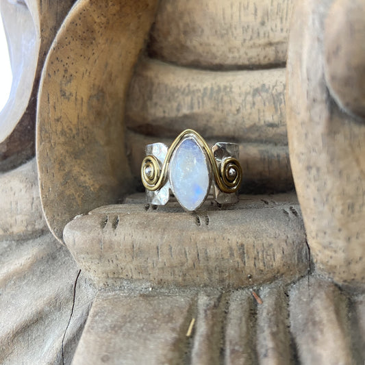 Marquise Moonstone Ring